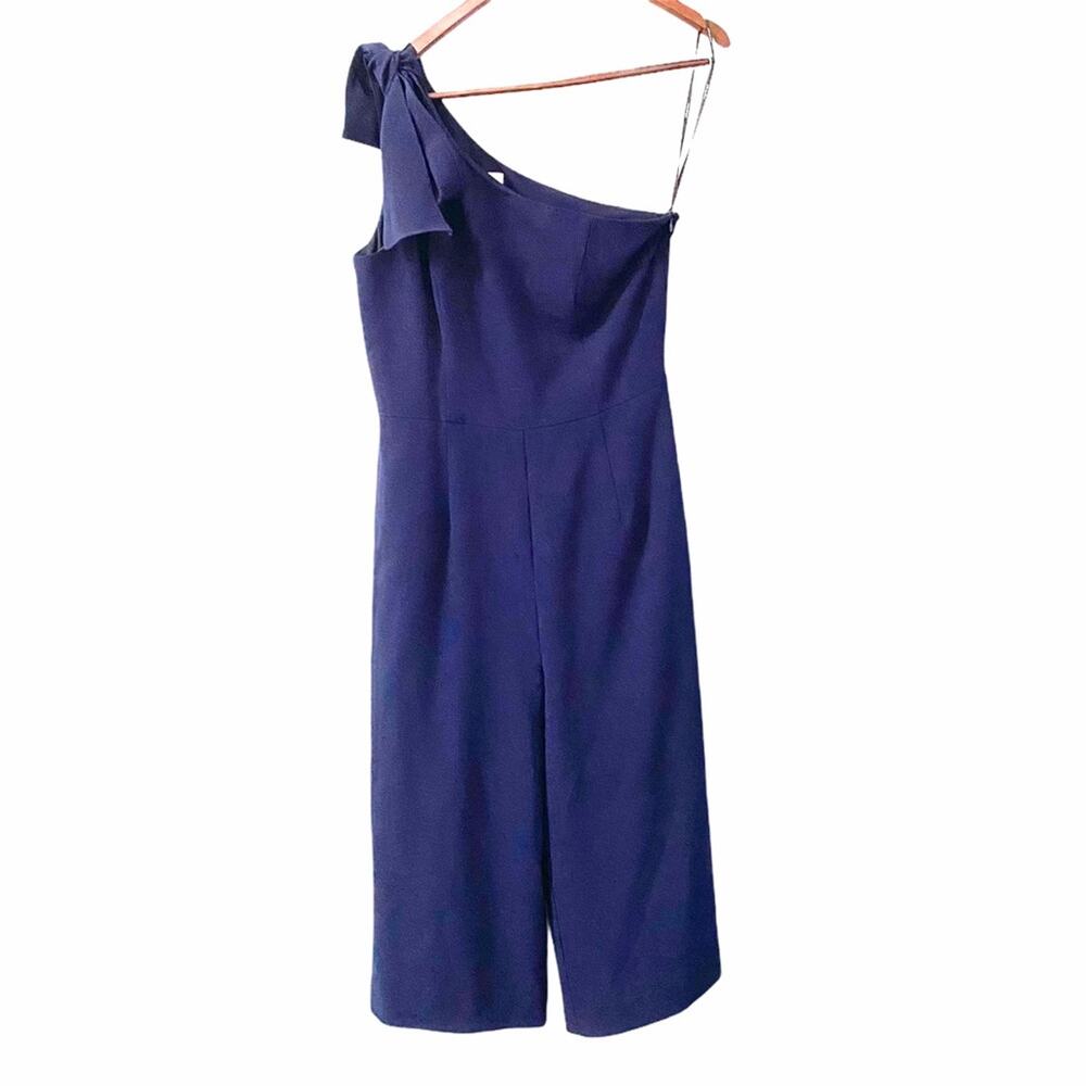 NWT Julia Jordan Navy One Shoulder Jumpsuit 12 - Picture 2 of 12